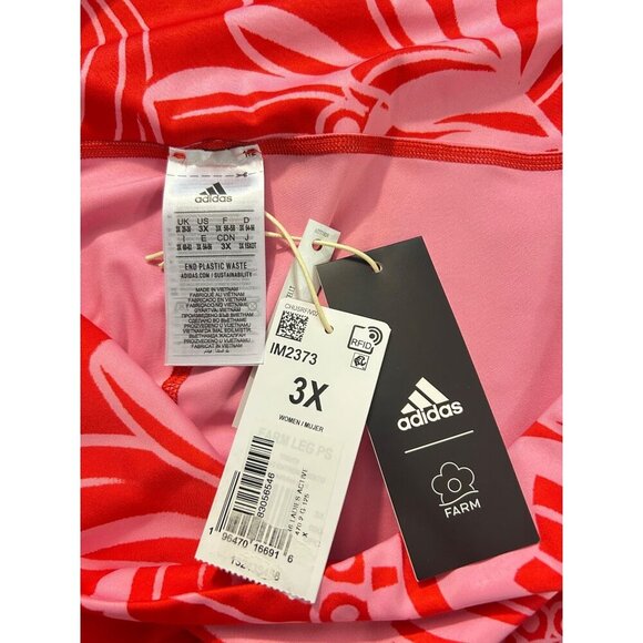 Adidas x FARM Rio 7/8 Training Leggings 3X Plus size NWT - Picture 7 of 8